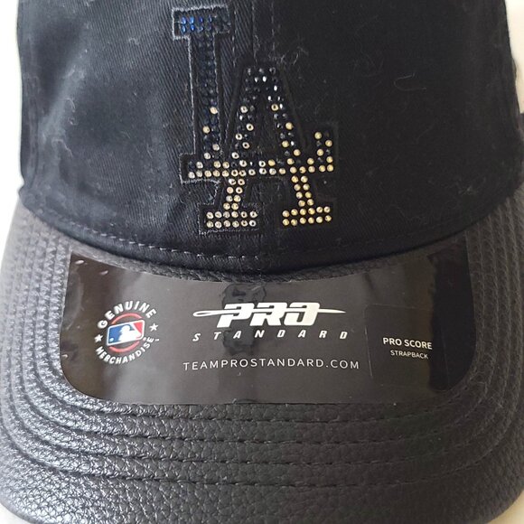 Pro Standard Los Angeles Dodgers Jewel Logo Baseball Hat Cap Black OS Unisex NWT main image 13